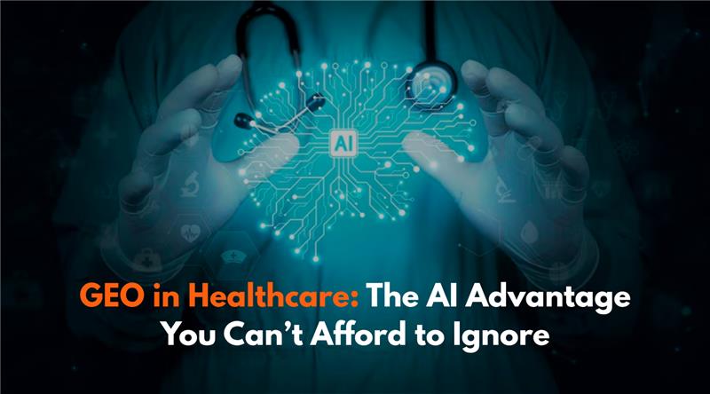 GEO AI in medical systems infographic banner